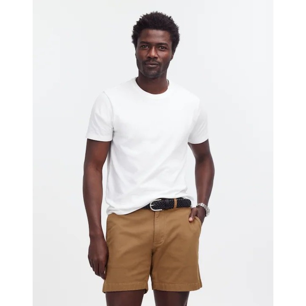 Madewell Mens Flat Front 7" Chino Shorts Faded‎ Birch Tan Size 36 NWT